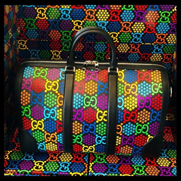 😍New Gucci Psychedelic Duffle Bag Carry On - Picture 1 of 16